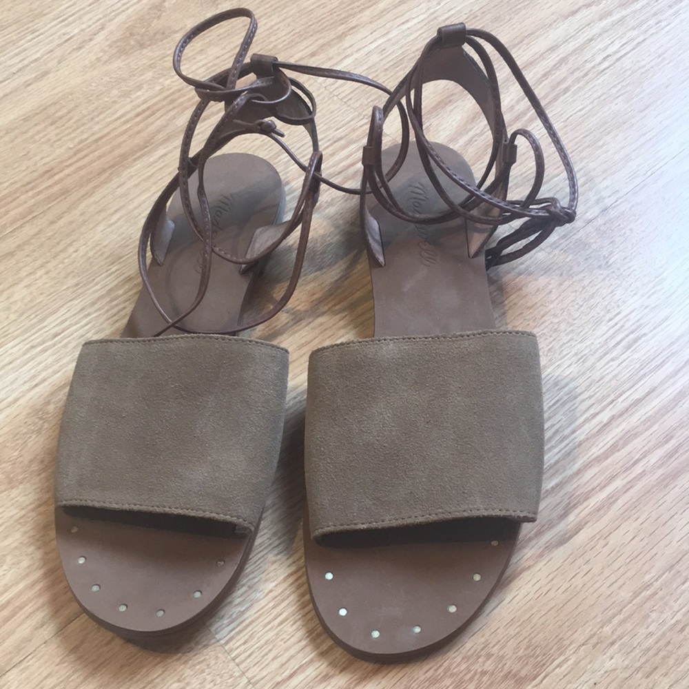The Rena Lace-Up Sandal in Suede
